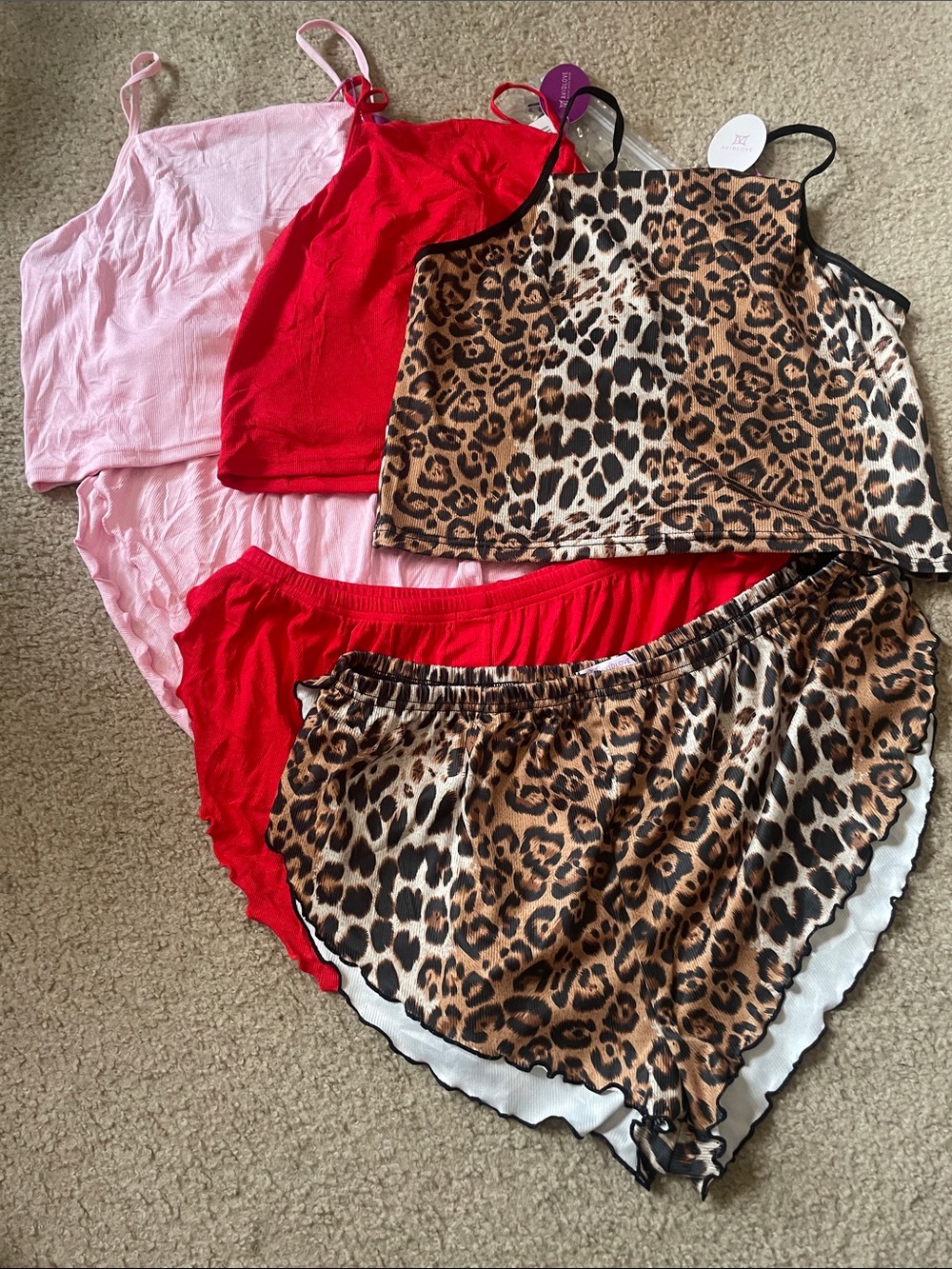 Avid Love - 3 Tank & Short Sets Size XL